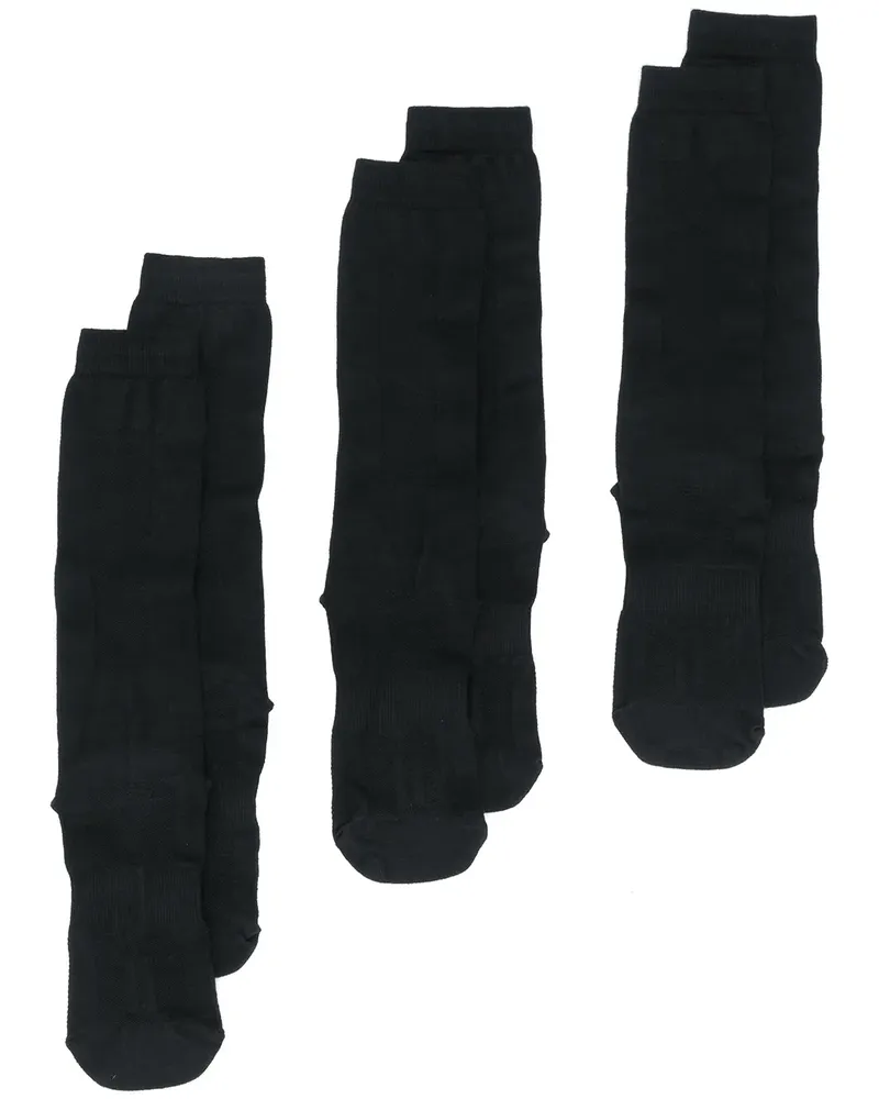 Boris Bidjan Saberi Einfarbiges Socken-Set - Schwarz Schwarz