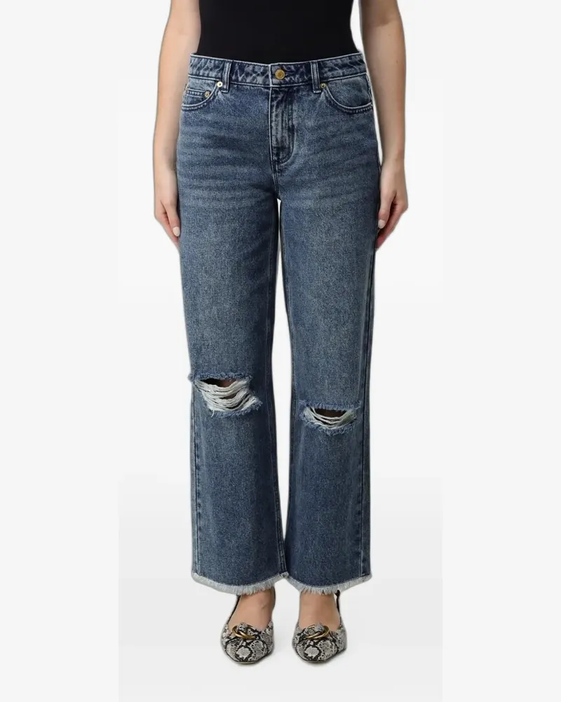 Michael Kors distressed frayed jeans - Blau Blau