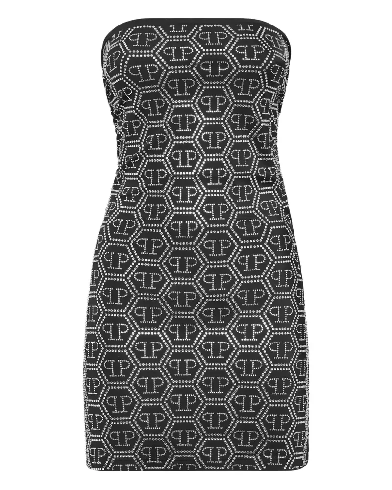 Philipp Plein Hexagon Kleid - Schwarz Schwarz