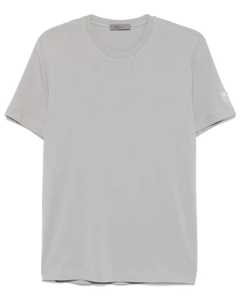 Corneliani T-Shirt mit Logo-Stickerei - Grau Grau