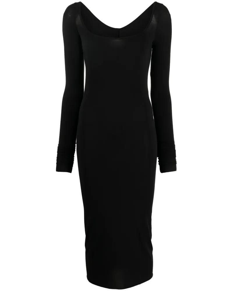 Rick Owens Lilies Langärmeliges Kleid - Schwarz Schwarz