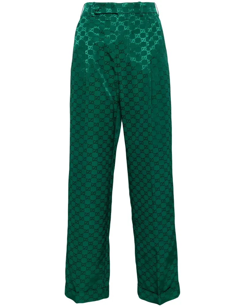 Gucci GG-Hose mit geradem Bein - Grün Grün