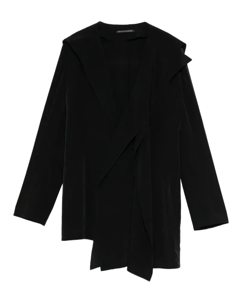 Yohji Yamamoto Asymmetrisch drapierte Jacke - Schwarz Schwarz