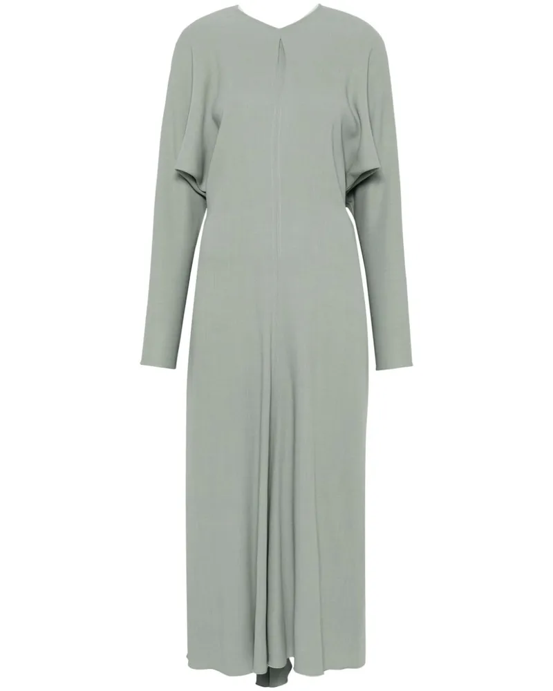 Victoria Beckham Fein geripptes Kreppkleid - Grün Grün