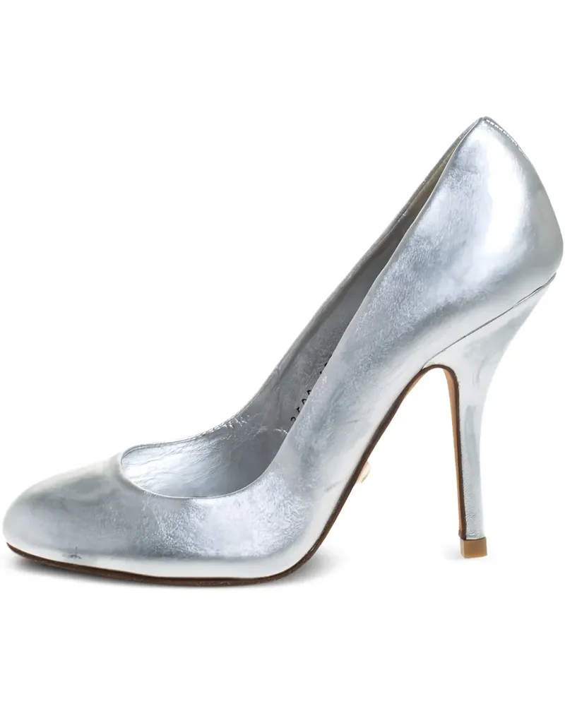 Gina Pre-owned Leder-Pumps 100mm - Metallic Metallic