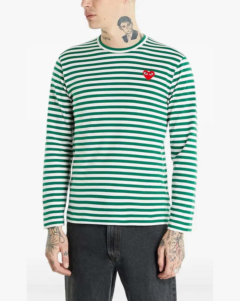 Comme des Garçons T-Shirt mit Logo-Patch - Grün Grün