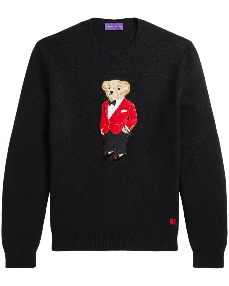 Ralph Lauren Pullover mit Polo Bear-Stickerei - Schwarz Schwarz