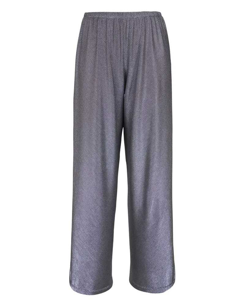 Peter Cohen Schimmernde Wide-Leg-Hose - Silber Silber