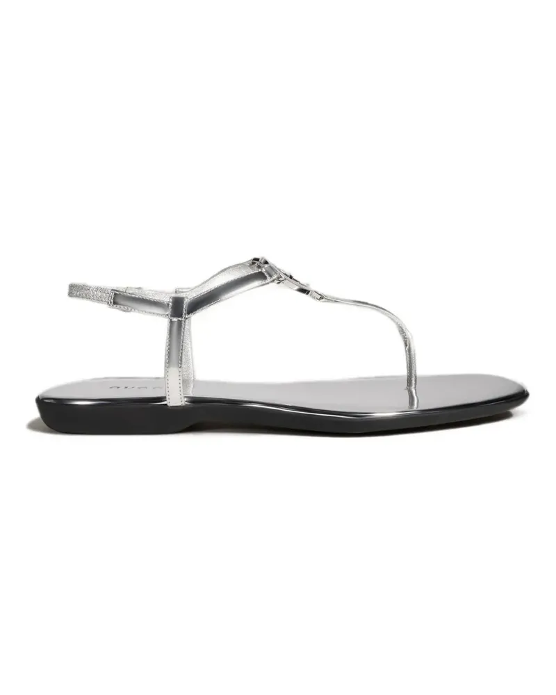 Gucci Sandalen mit GG - Silber Silber