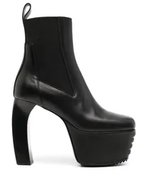 Rick Owens Plateau-Stiefel aus Leder 125mm Schwarz