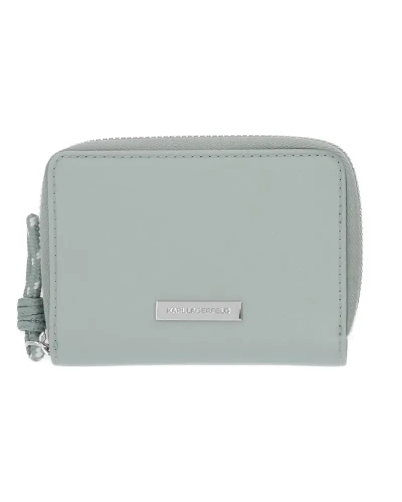 Karl Lagerfeld logo-plaque zip-around wallet - Grün Grün