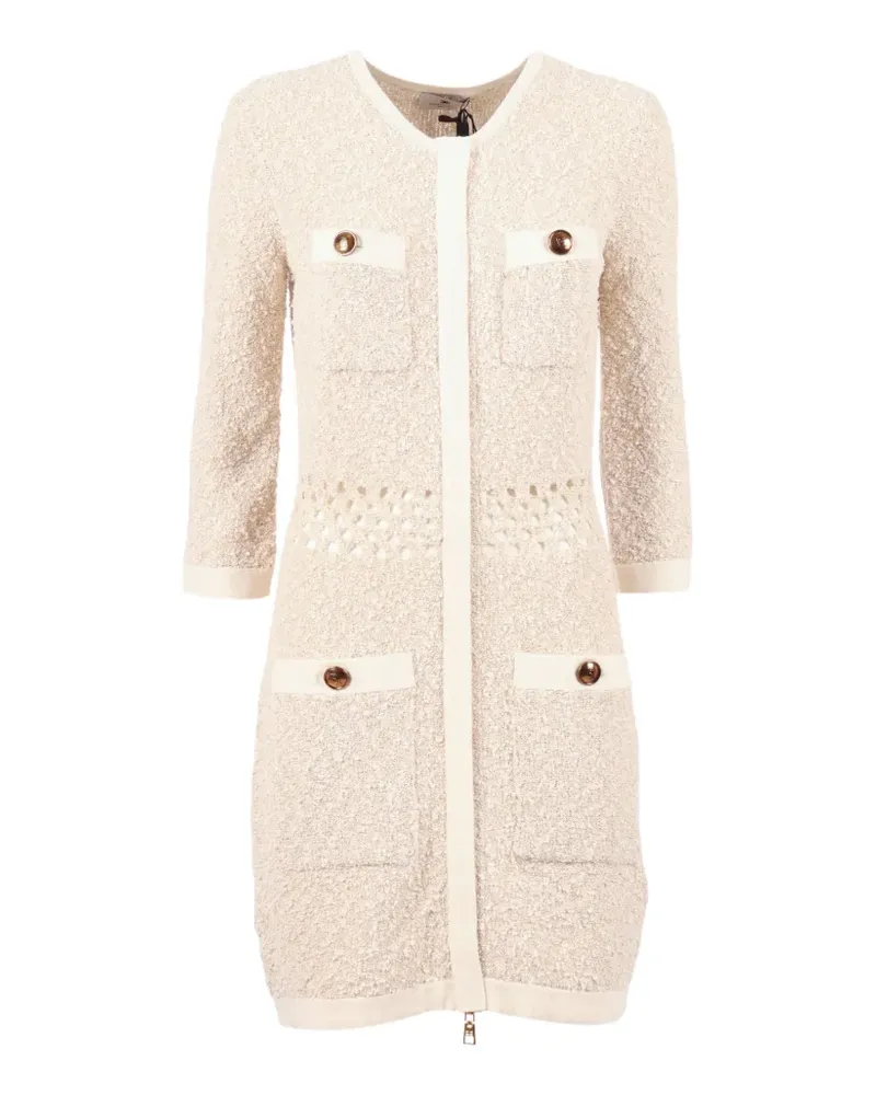 Elisabetta Franchi open-knit midi dress - Rosa Rosa