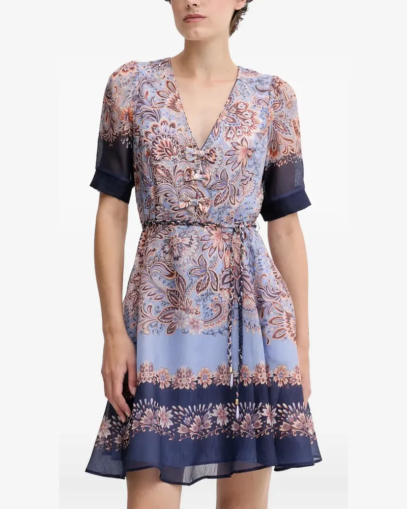 Hale Bob Aubrie floral-print mini dress - Blau Blau