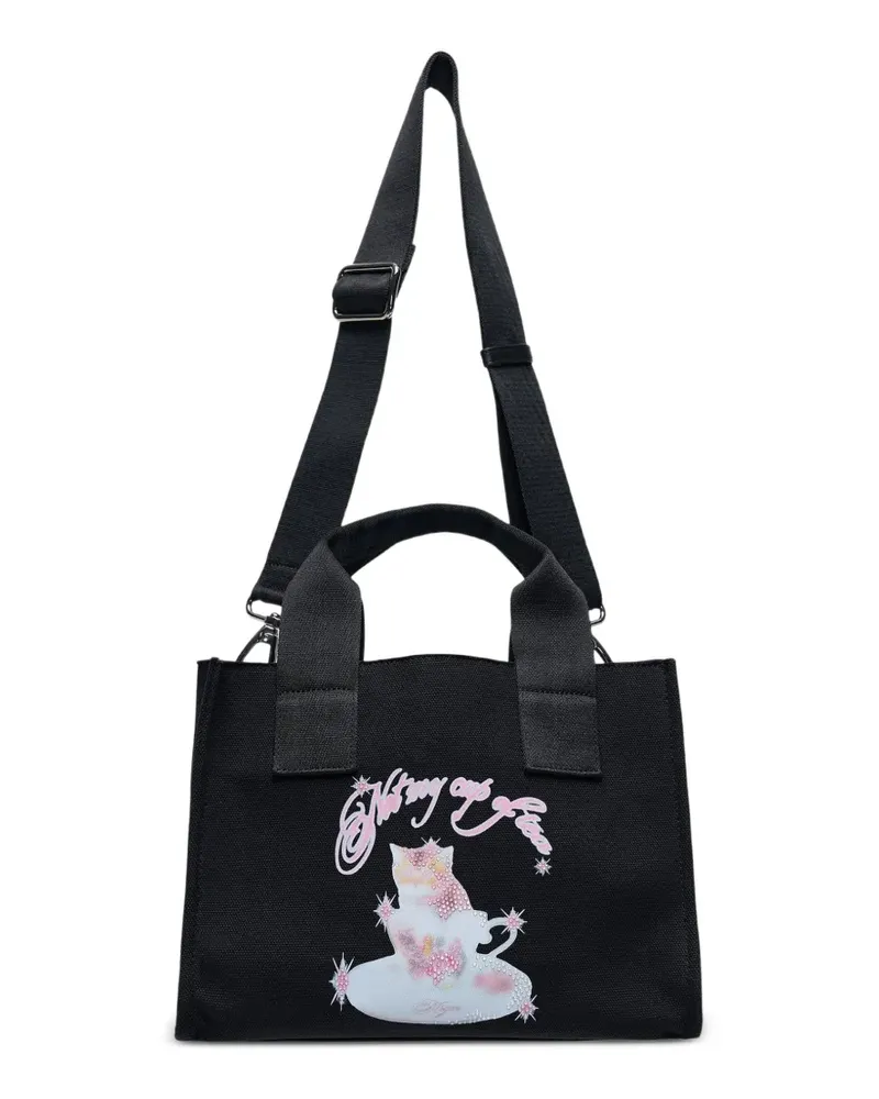 MSGM Kleine Zwei-Wege-Tote Bag - Schwarz Schwarz