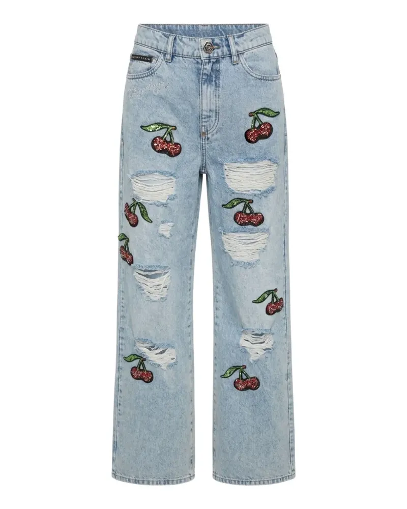 Philipp Plein Jeans mit Skater-Fit - Blau Blau