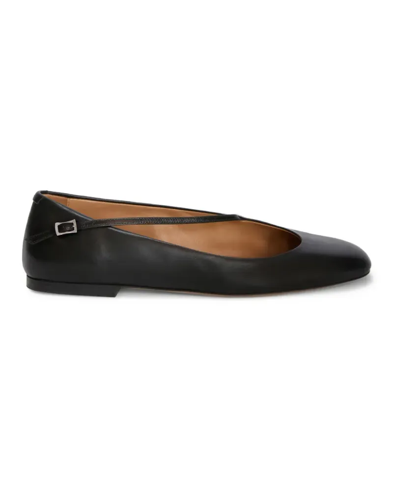 Jil Sander leather ballet flats - Schwarz Schwarz