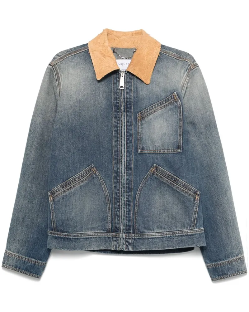 Alexander McQueen Klassische Jeansjacke - Blau Blau