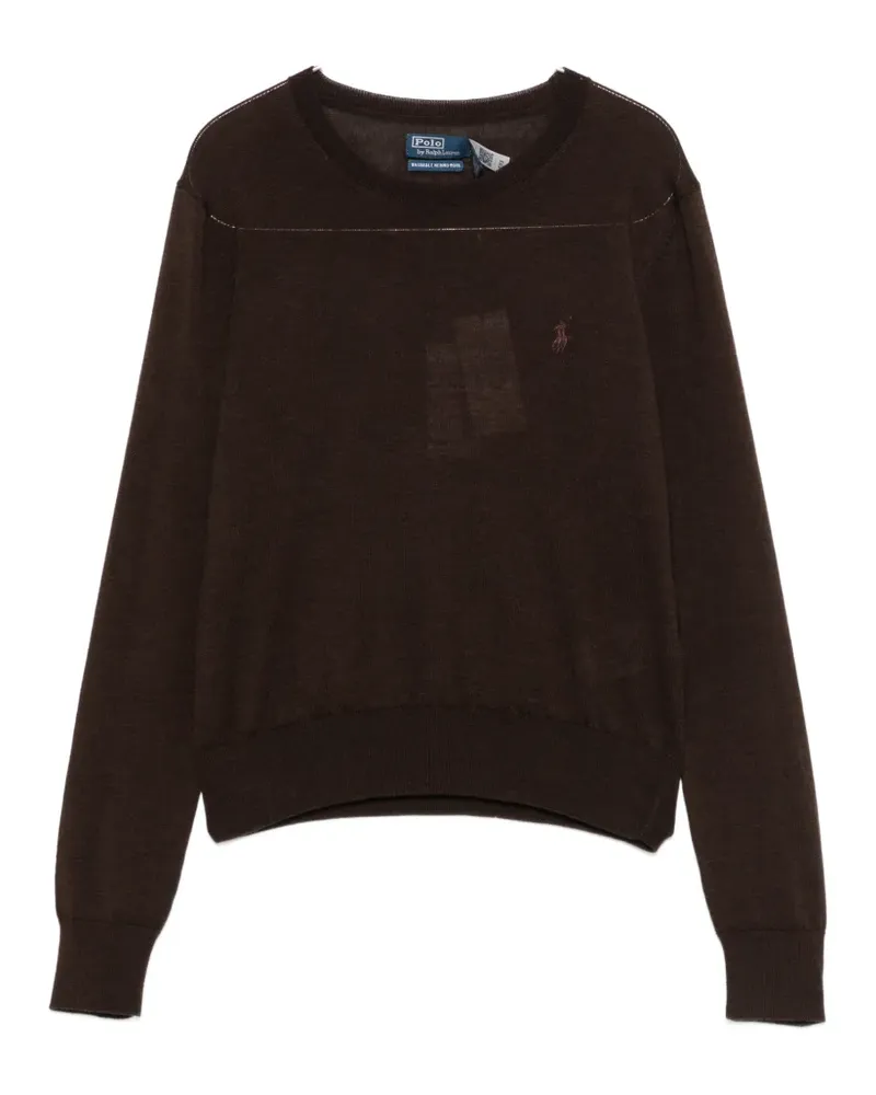 Ralph Lauren embroidered-logo sweater - Braun Braun