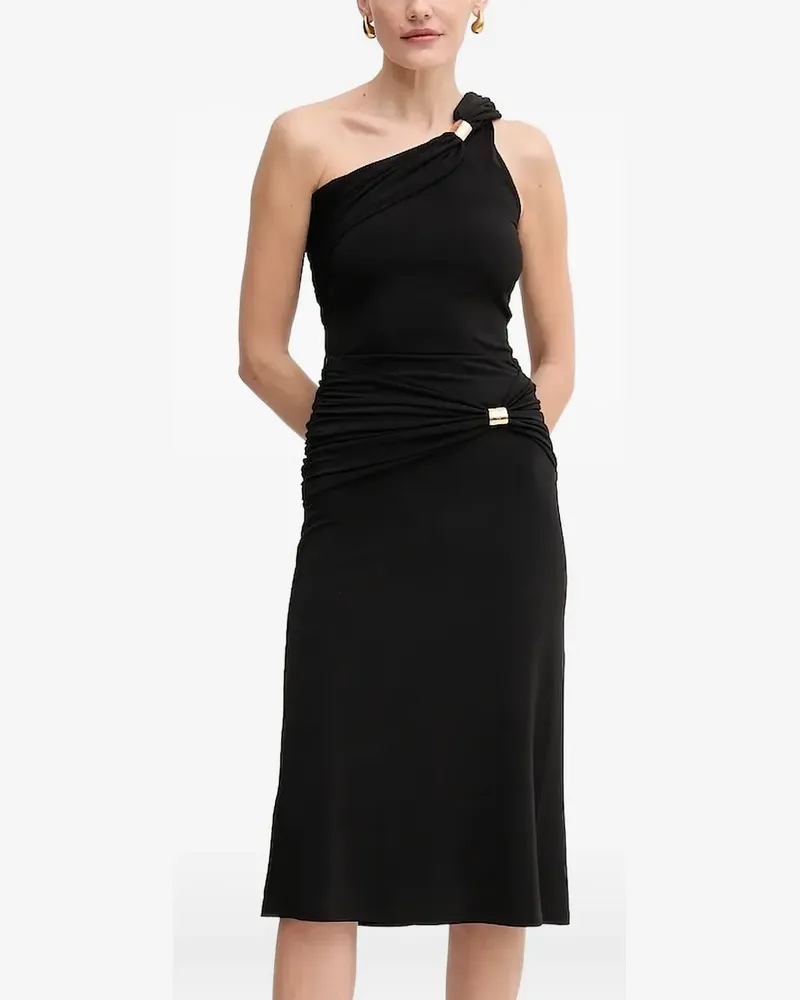 Hervé Léger Sofia One-Shoulder-Top mit Ring - Schwarz Schwarz