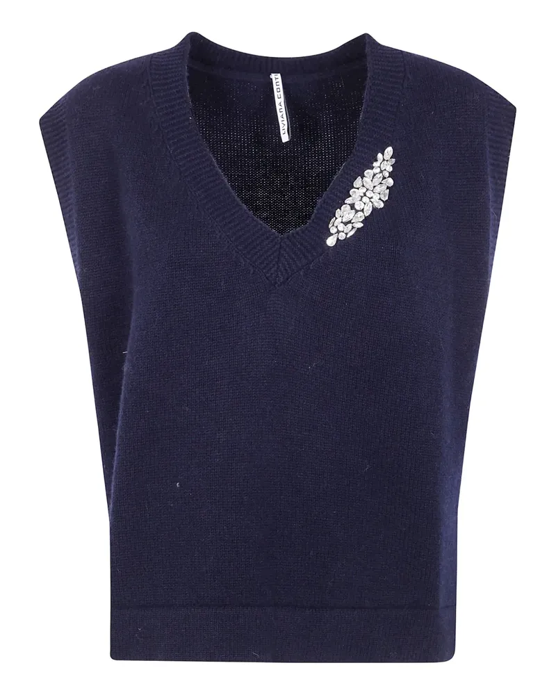 Liviana Conti V-neck cashmere vest - Blau Blau
