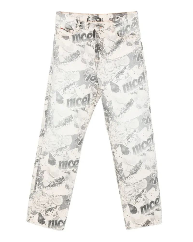 Martine Rose print-detail pocket jeans - Nude Nude