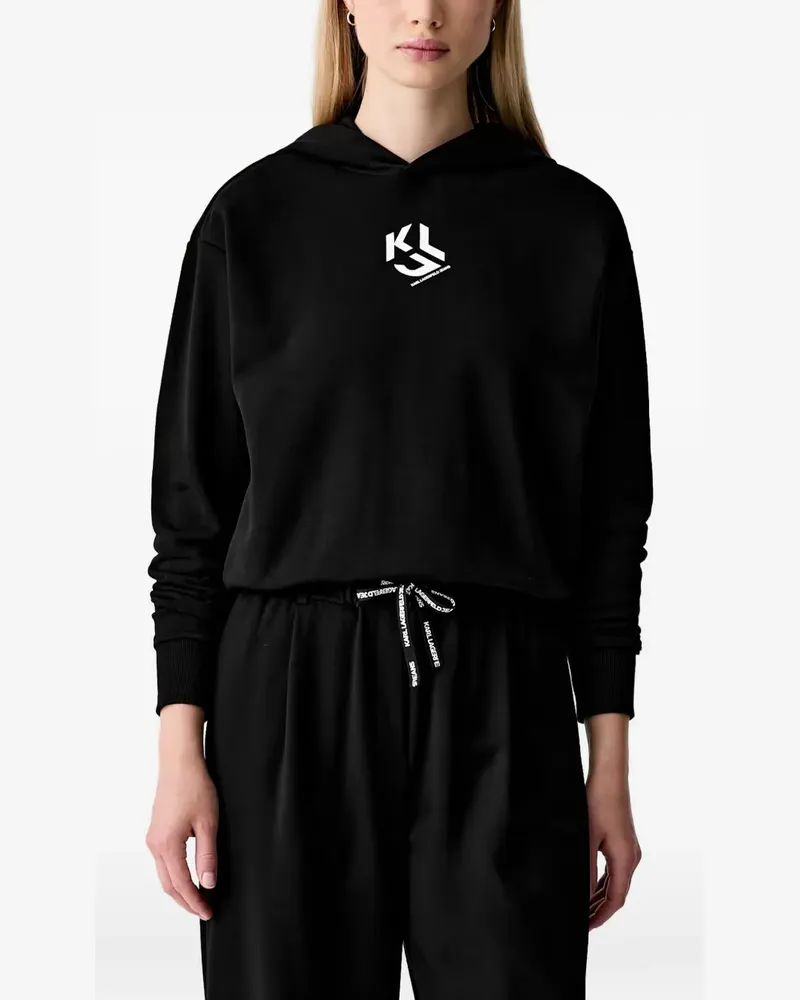 Karl Lagerfeld Hoodie mit Logo-Print - Schwarz Schwarz