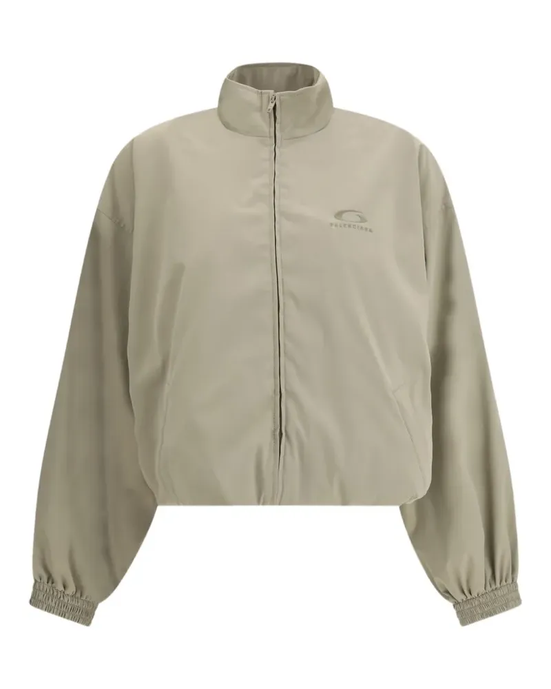 Balenciaga logo-detail bomber jacket - Nude Nude