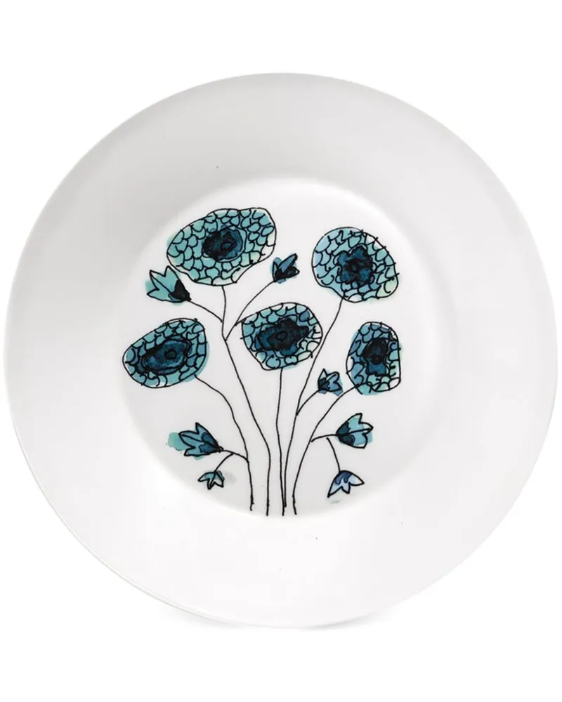 Serax x Marni Midnight Flowers tiefe Teller (2er-Set) - Weiß Weiß