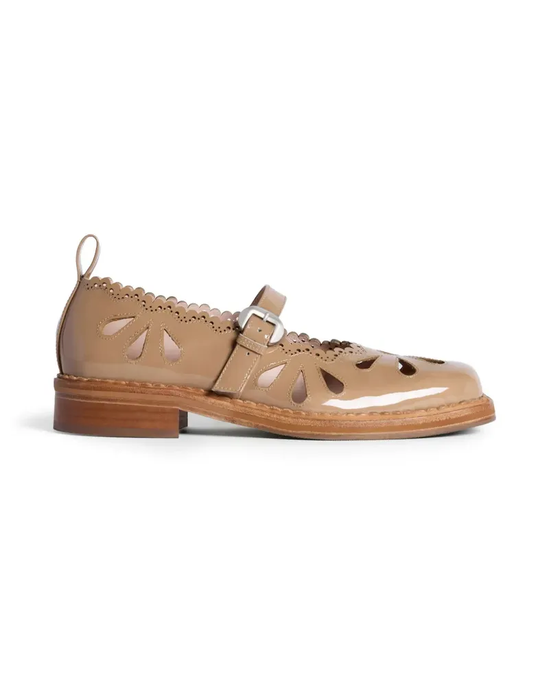 Simone Rocha cut-out Mary-Jane brogue - Nude Nude