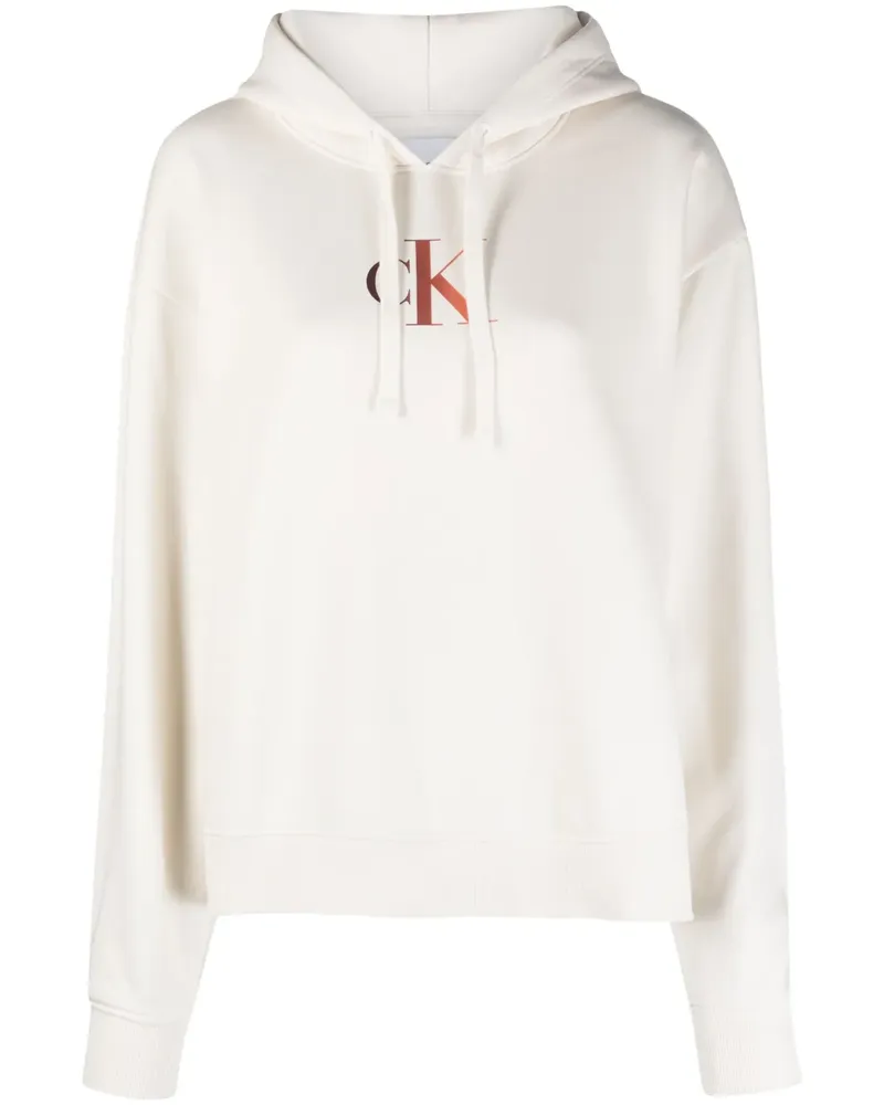 Calvin Klein Hoodie mit Monogramm-Print - Nude Nude