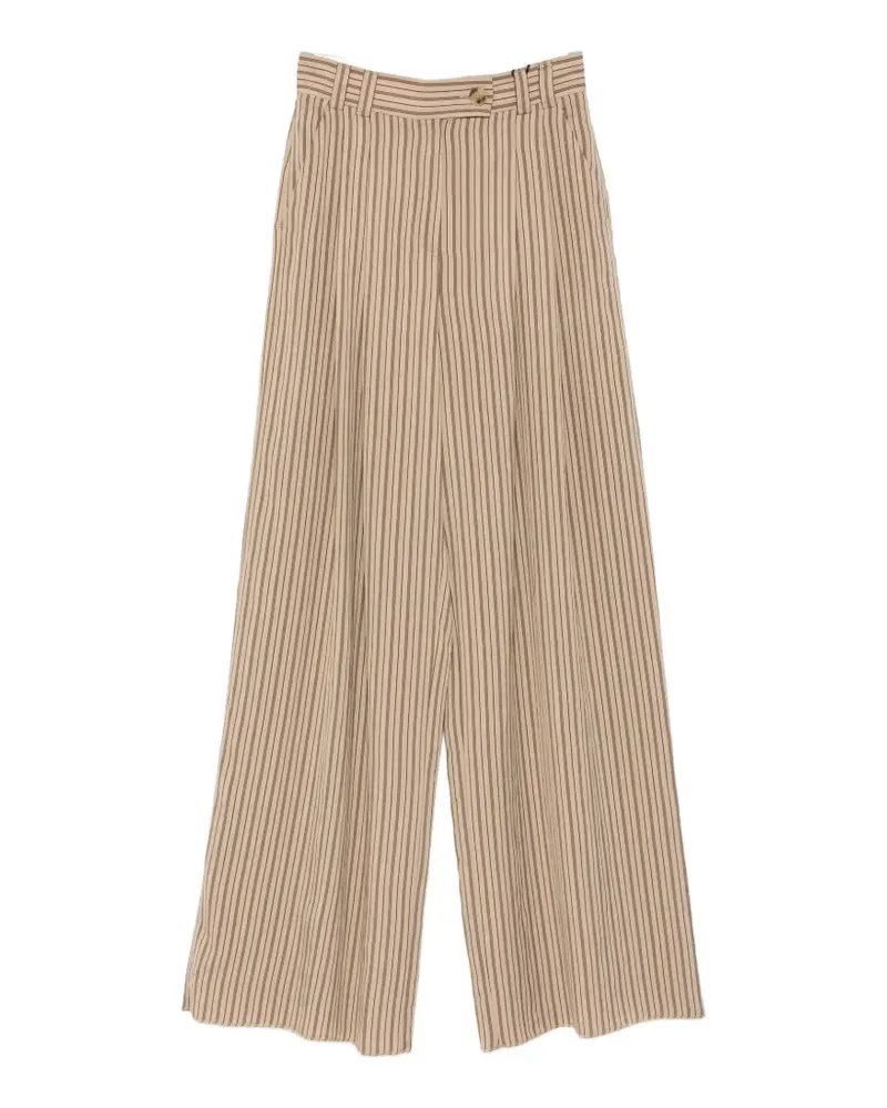 MARELLA Ordine striped wide-leg trousers - Nude Nude