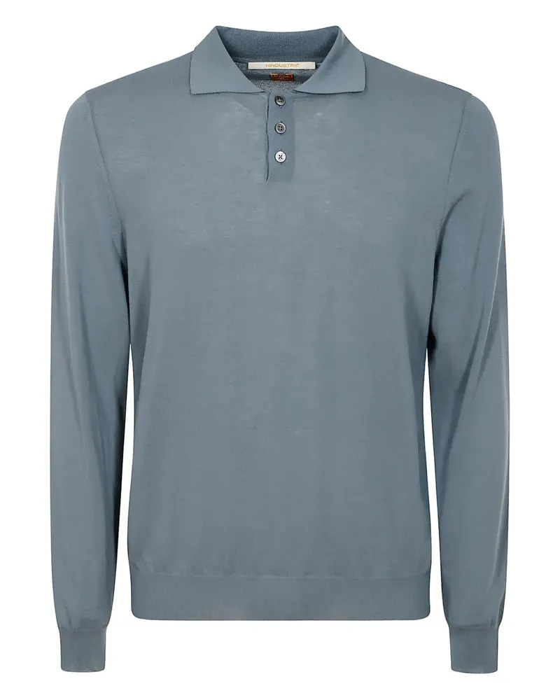 Alpha Industries Langärmeliges Poloshirt - Grau Grau