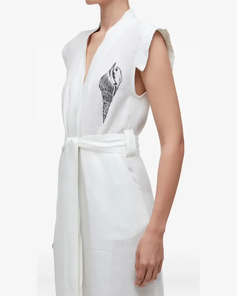 Osklen Gewickeltes Concha Duo Maxikleid - Weiß Weiß