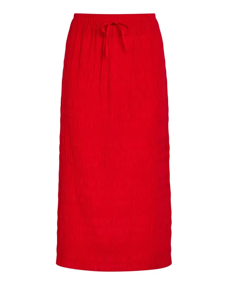 Ralph Lauren Midirock mit Knitteroptik - Rot Rot