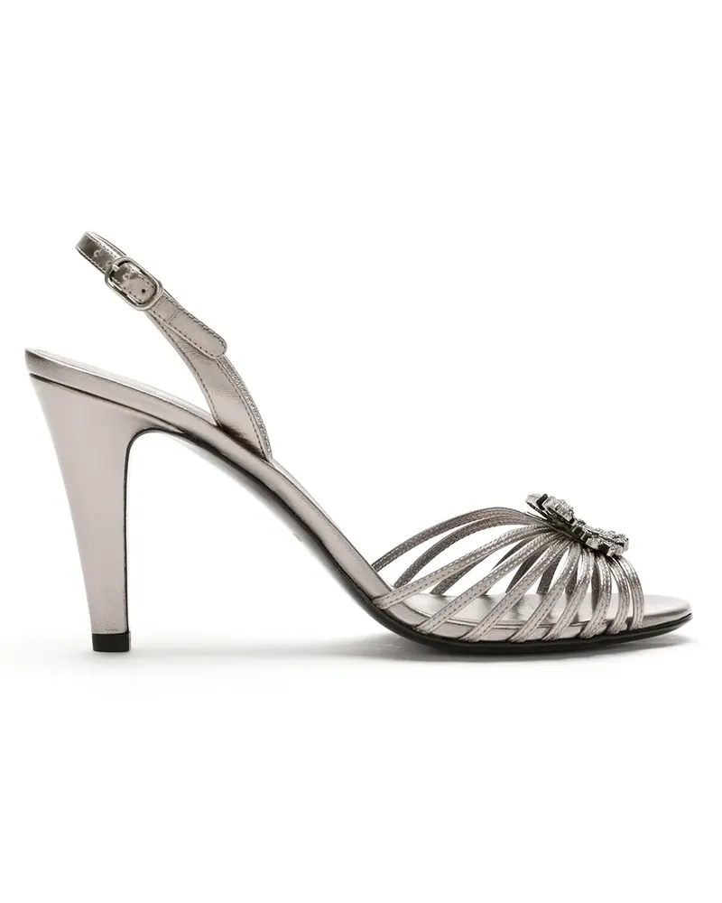 Valentino Garavani Sandalen mit Kristallen - Metallic Metallic