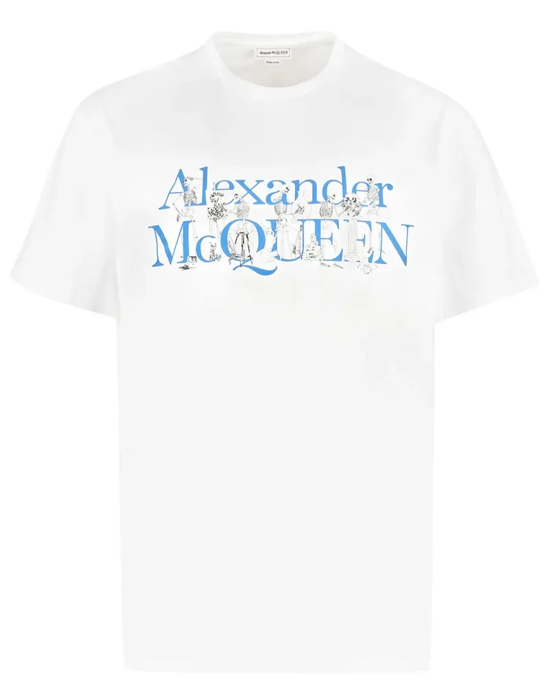 Alexander McQueen T-Shirt mit Logo-Print - Weiß Weiß