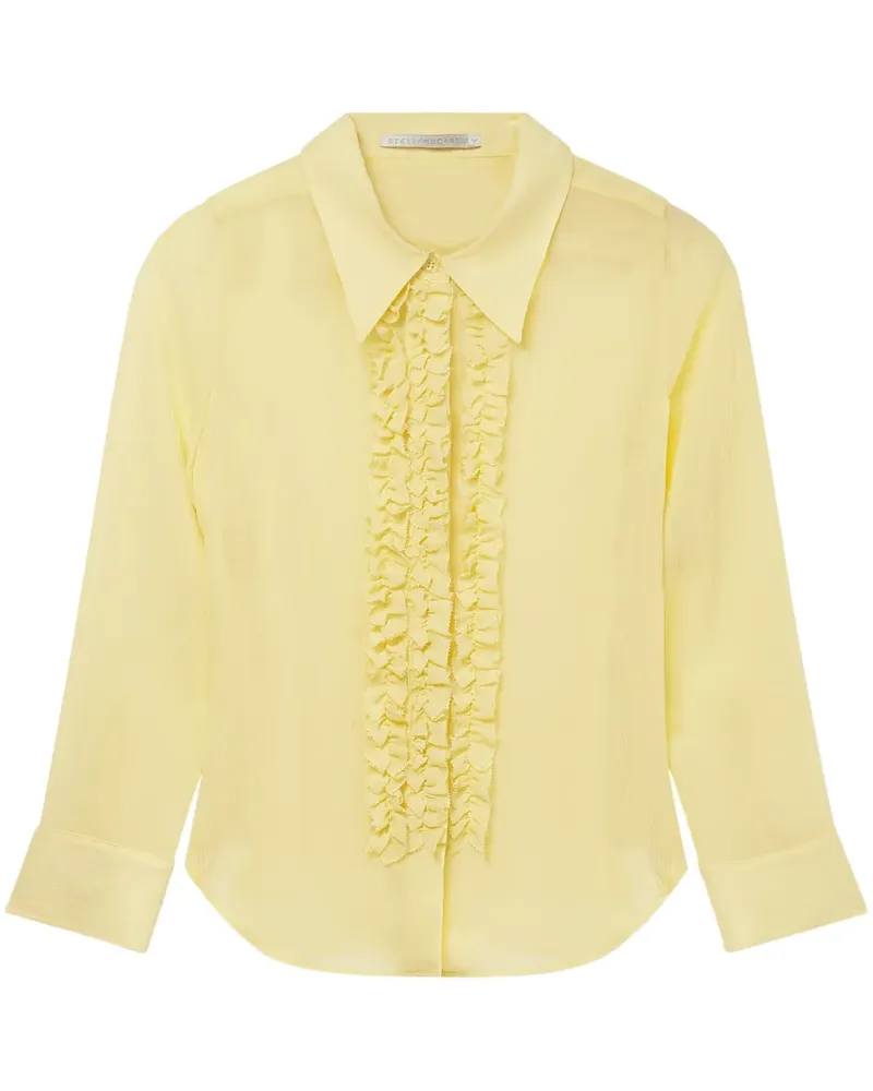 Stella McCartney Seidenhemd mit Rüschendetail - Gelb Gelb