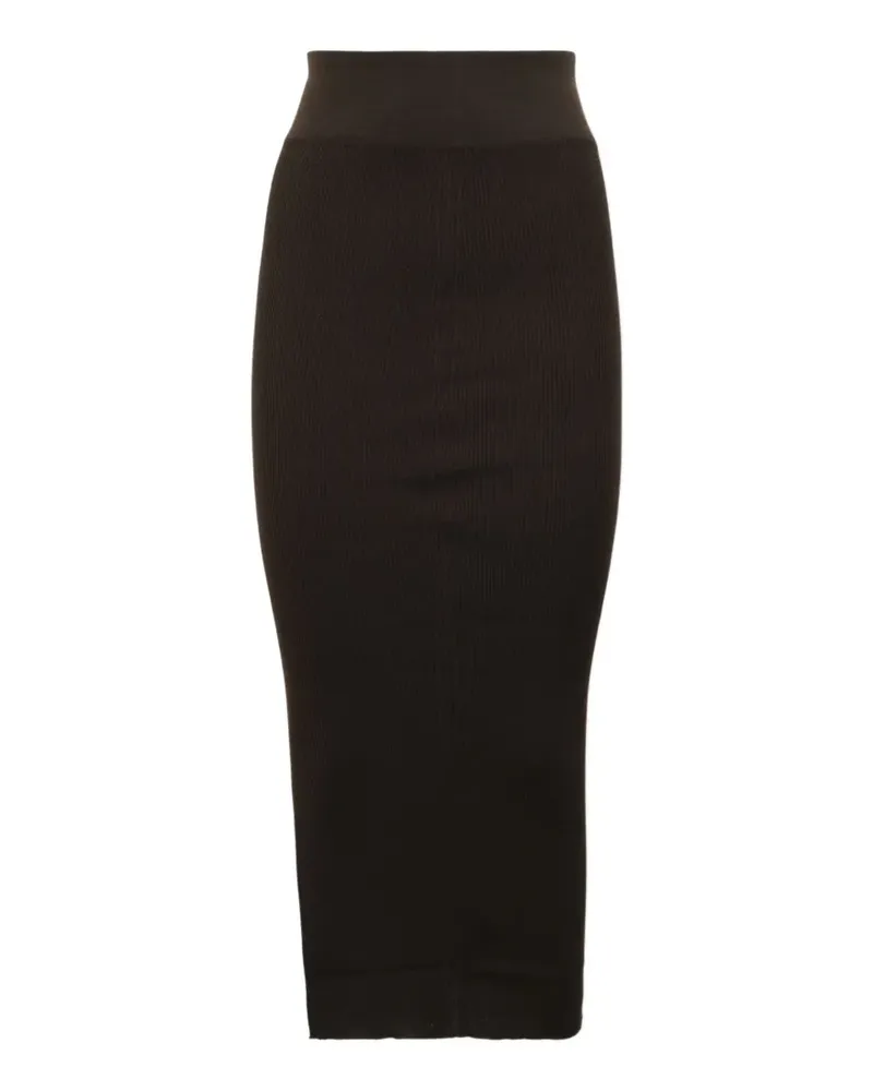 Rick Owens Temple ribbed-knit skirt - Schwarz Schwarz