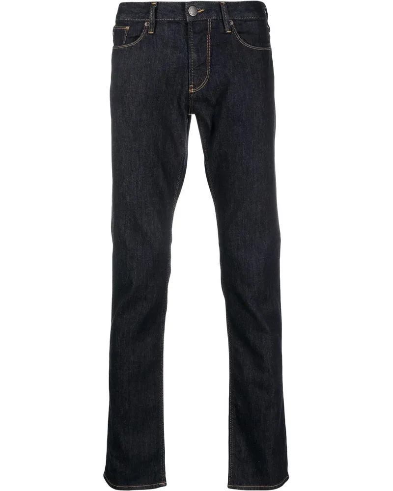 Emporio Armani Halbhohe Slim-Fit-Jeans Blau