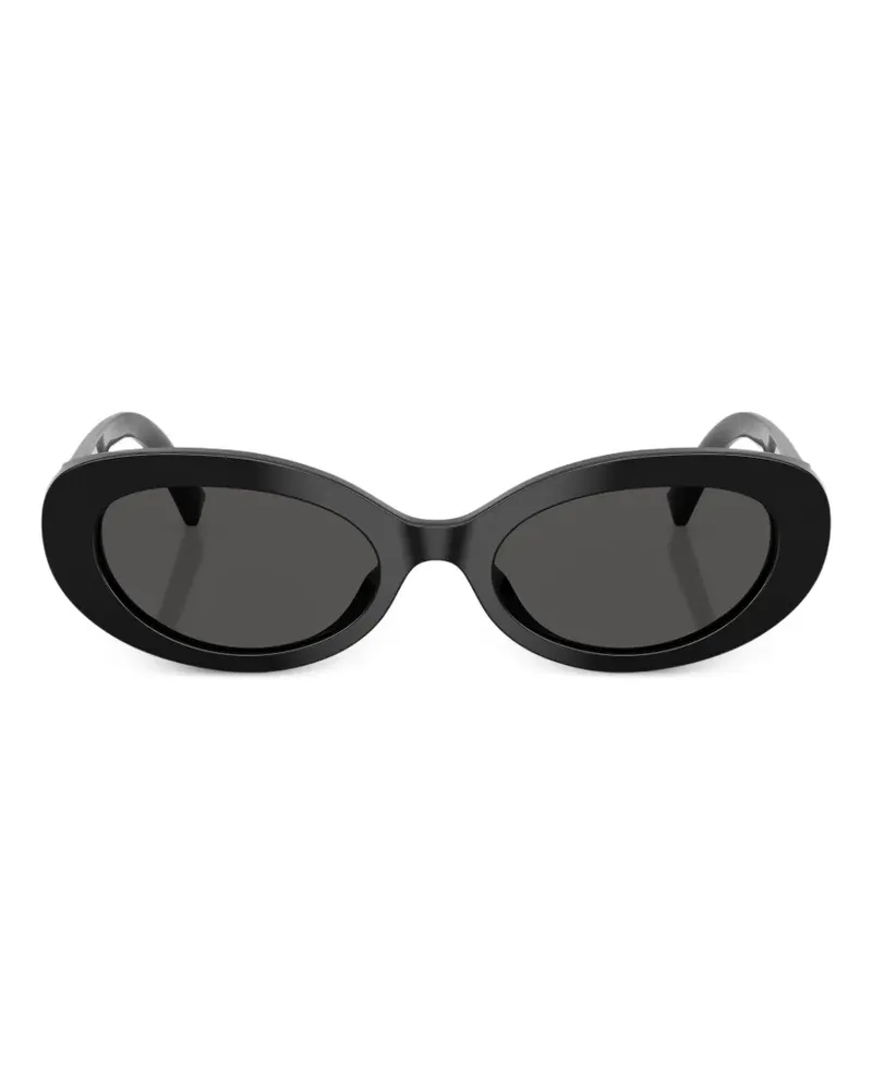 Dolce & Gabbana Sonnenbrille mit ovalem Gestell - Schwarz Schwarz