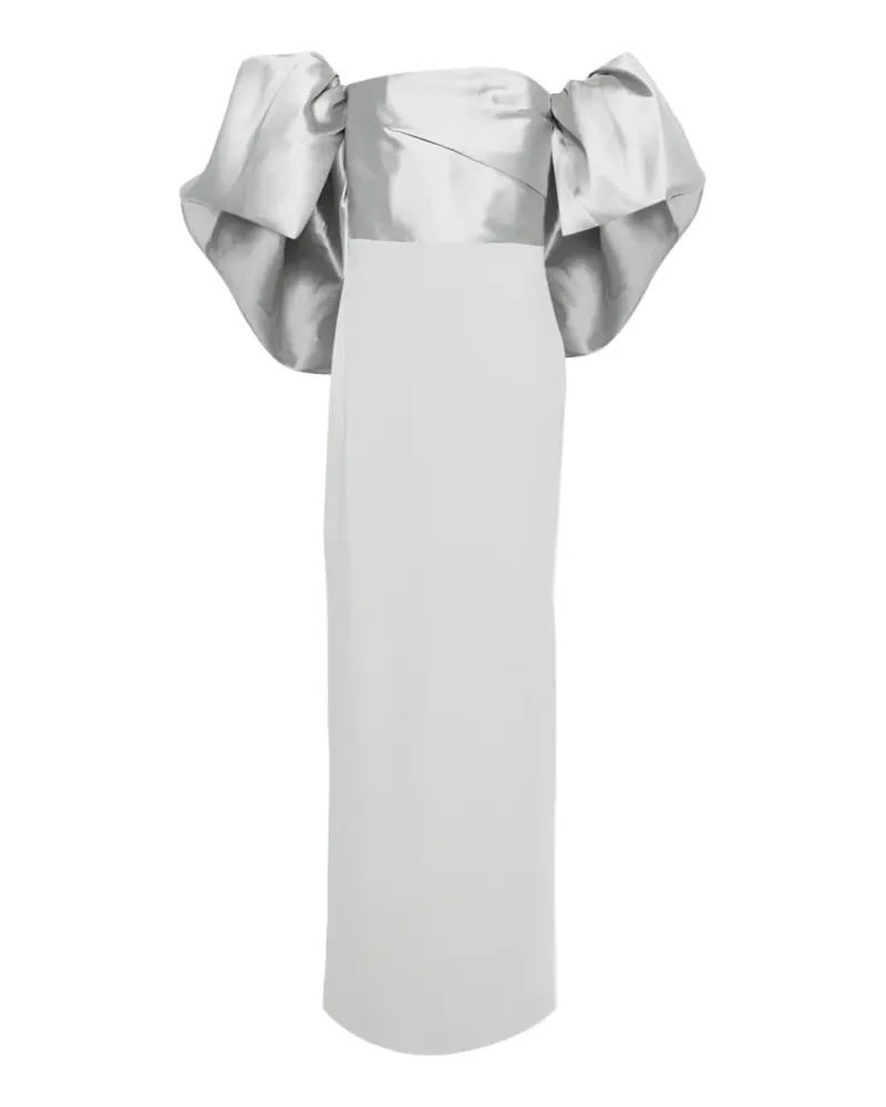 Solace London Drapiertes Floris Maxikleid - Grau Grau