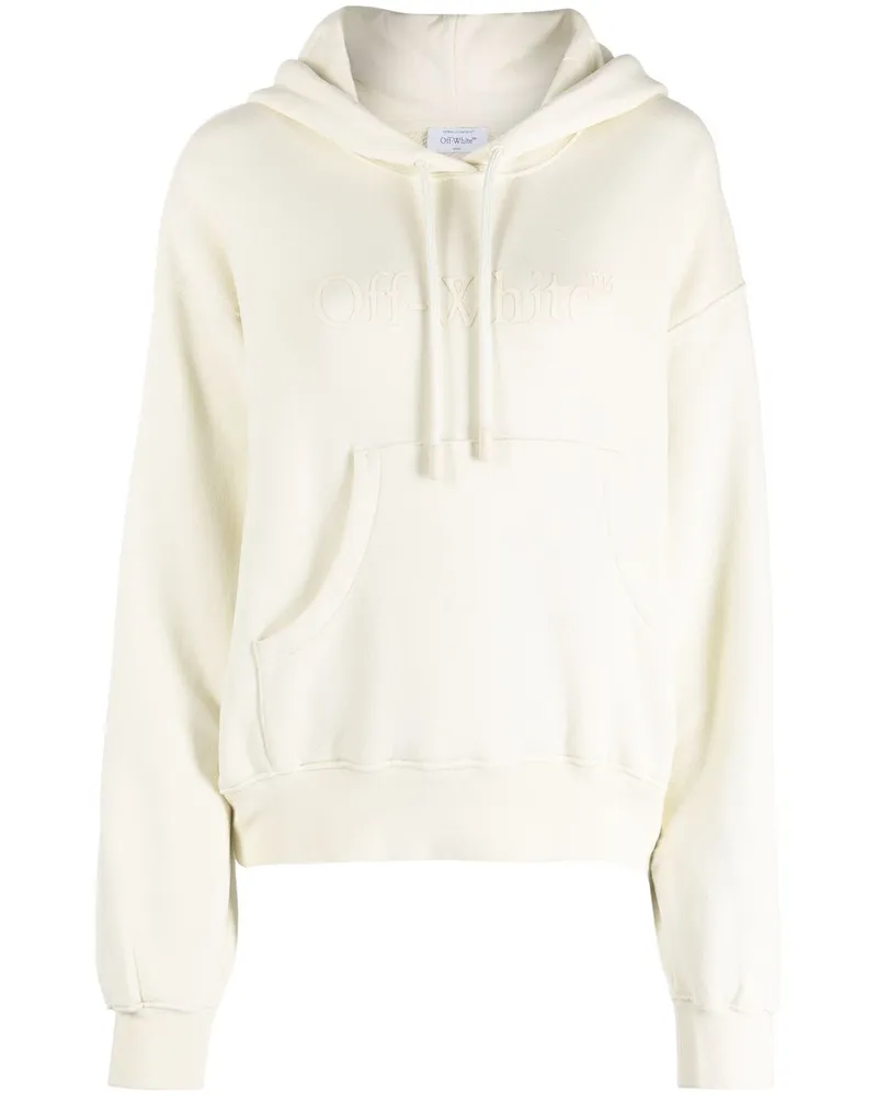 OFF-WHITE Hoodie mit Logo-Print Nude