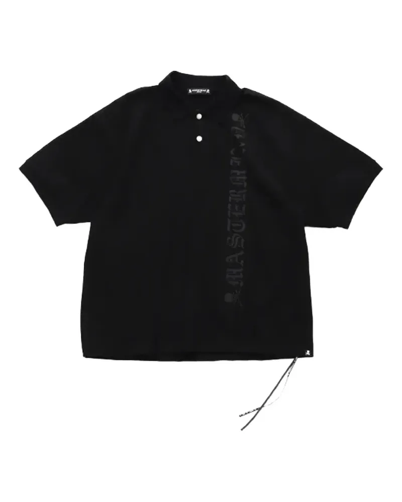 Mastermind Japan Poloshirt mit Totenkopf-Print - Schwarz Schwarz