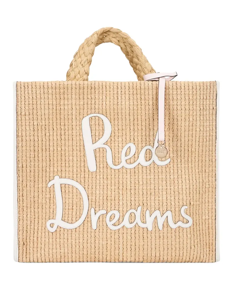 RED Valentino woven tote bag - Nude Nude