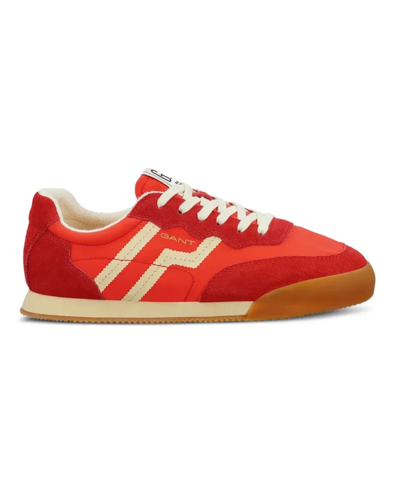 Gant Gestreifte Beylana Sneakers aus Wildleder - Rot Rot