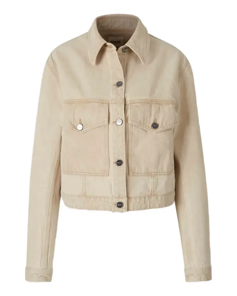 KHAITE Cropped-Jacke aus Denim - Nude Nude