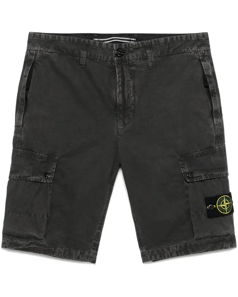 Stone Island Shorts mit Kompass-Patch - Schwarz Schwarz
