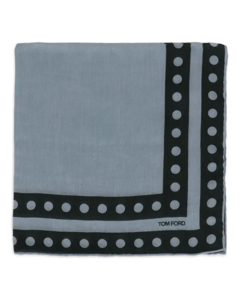 Tom Ford polka-dot pocket square - Blau Blau