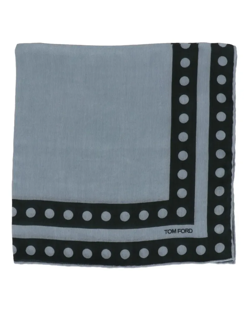 Tom Ford polka-dot pocket square - Blau Blau