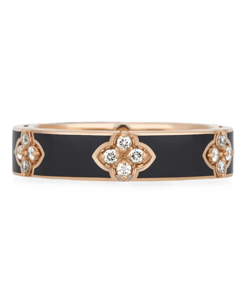 Roberto Coin Love In Verona diamond and enamel ring - Rosa Rosa